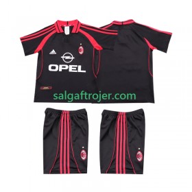 AC Milan 2000 2001 Fodboldtrøjer Børn Retro 3. sæt Kort ærmer